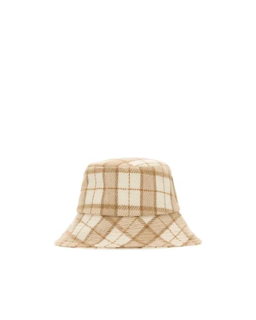 Helen Kaminski Natural Clarion Checked Bucket Hat