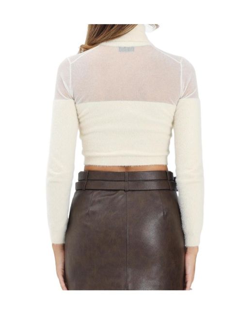 Elisabetta Franchi Multicolor Jewel Logo Turtleneck Top