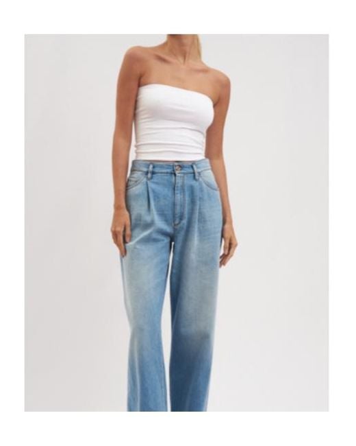 Brunello Cucinelli White Strapless Stretched Top