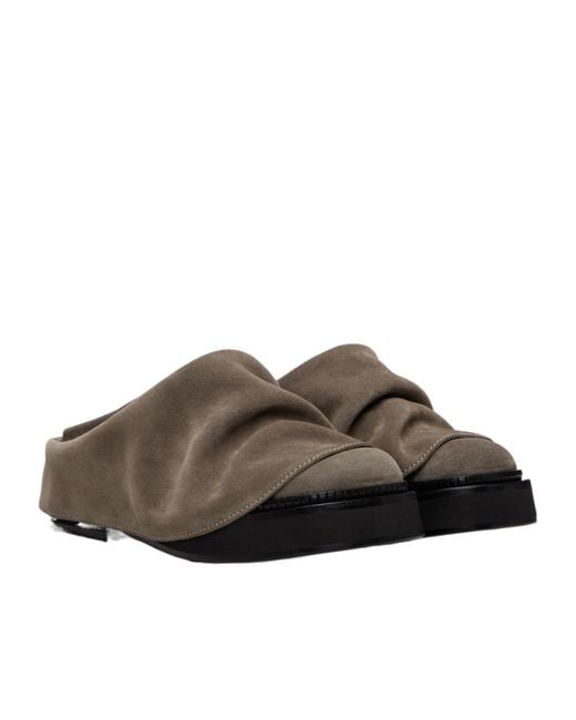 The Attico Brown Square Toe Mules