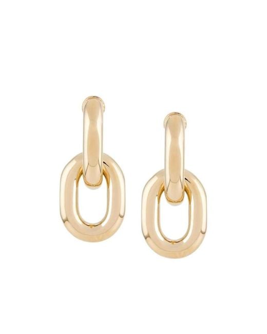 Rabanne Metallic Chain Linked Drop Earrings