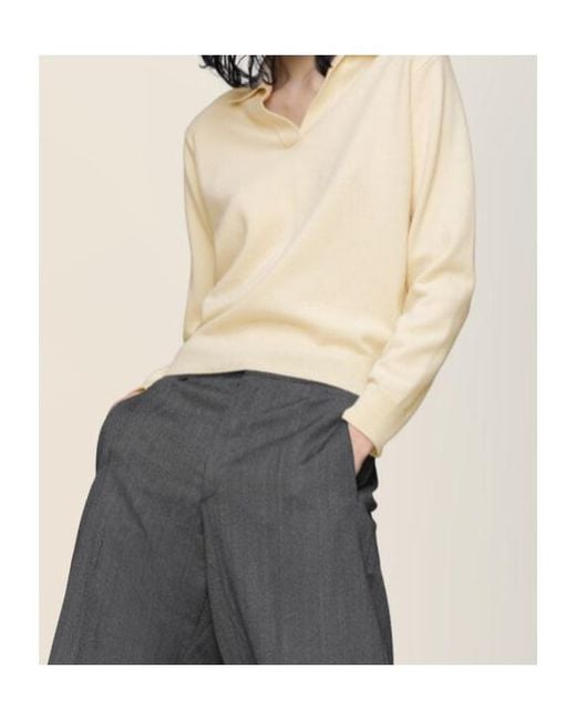 Maison Margiela White V-Neck Knitted Jumper