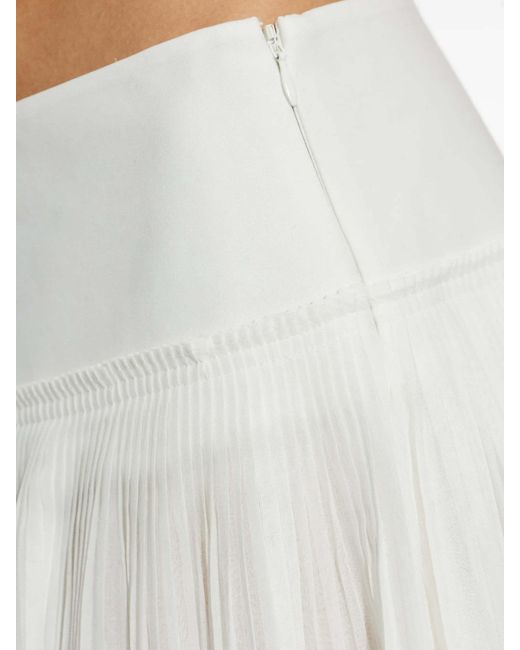 Rohe White High-Waist Pleated Skirt