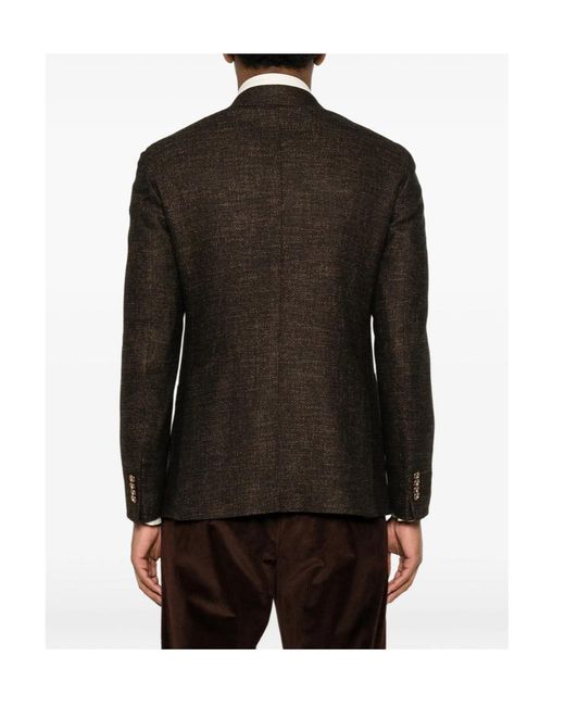 Tagliatore Brown Long-Sleeve Blazer for men