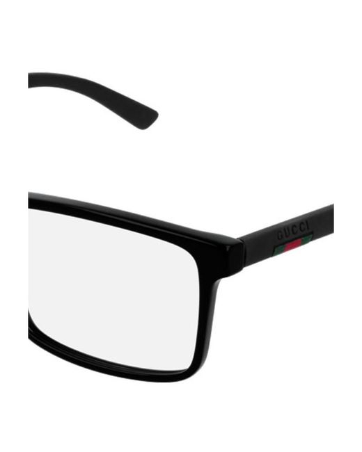 Gucci White Eyewear Rectangular Frame Glasses