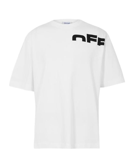Off-White c/o Virgil Abloh White Logo Crew Neck T-Shirt for men