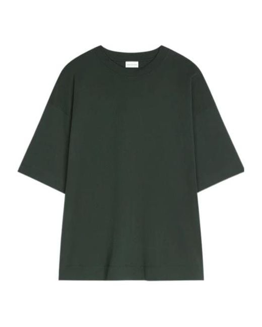 Dries Van Noten Green Short-Sleeved Crewneck T-Shirt for men