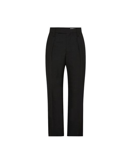 Lemaire Black Belt-Loop Casual Pants for men