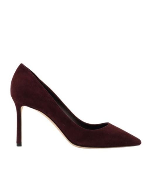 Jimmy Choo Brown 85Mm Romy Pointed-Toe Suede Pumps