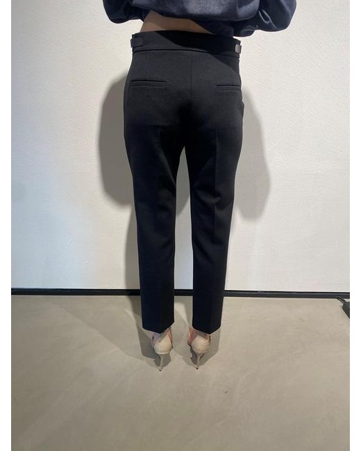 Max Mara Blue Straight-Leg Casual Pants