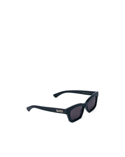 Gucci White Eyewear Rectangle Frame Sunglasses