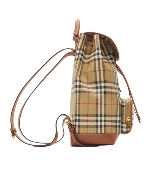 Burberry Natural Check Flap Backpack