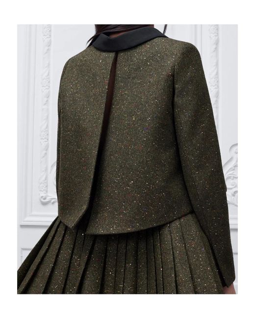 Dior Green Cropped Fitted Jacket