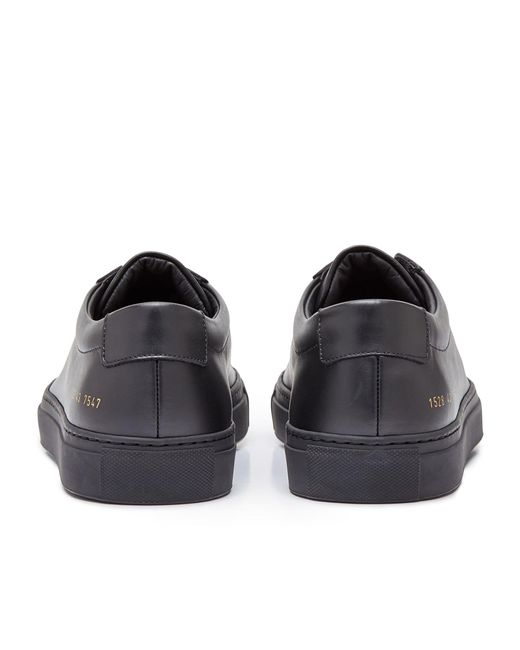 Common Projects Black Lace-Up Low-Top Sneakers for men