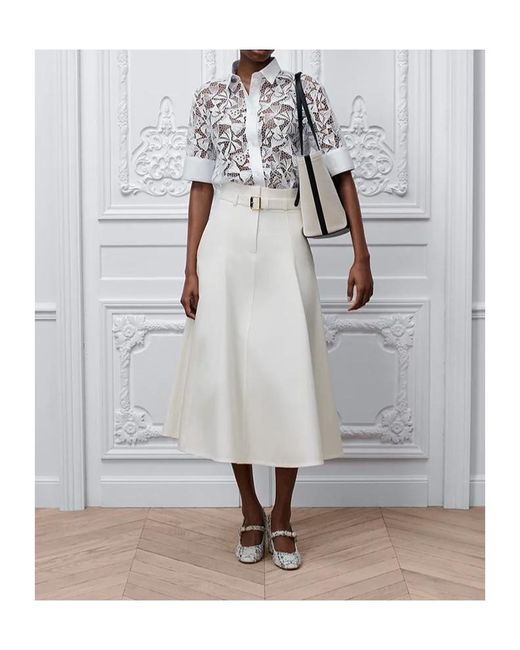 Dior Gray Iviera Short-Sleeved Blouse