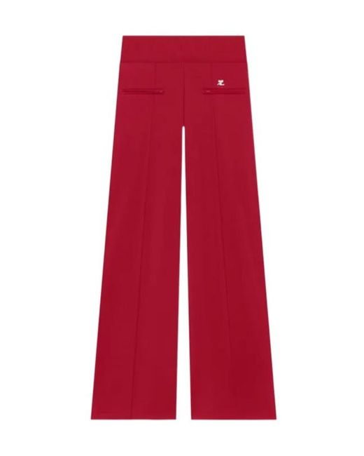 Courreges Red Courrèges Interlock Elasticated Waistband Track Pants