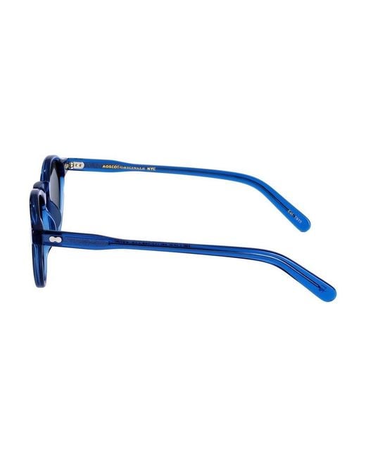 Moscot Blue Miltzen Oval Frame Sunglasses for men