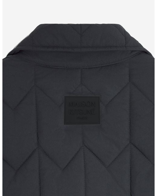 Maison Kitsuné Blue Quilted Padded Jacket for men