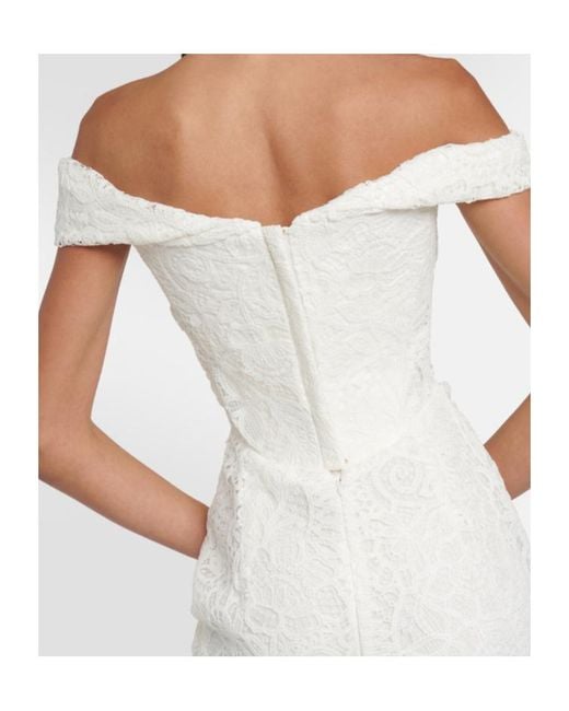 Vivienne Westwood White Bridal Nova Cora Off-Shoulder Lace Gown