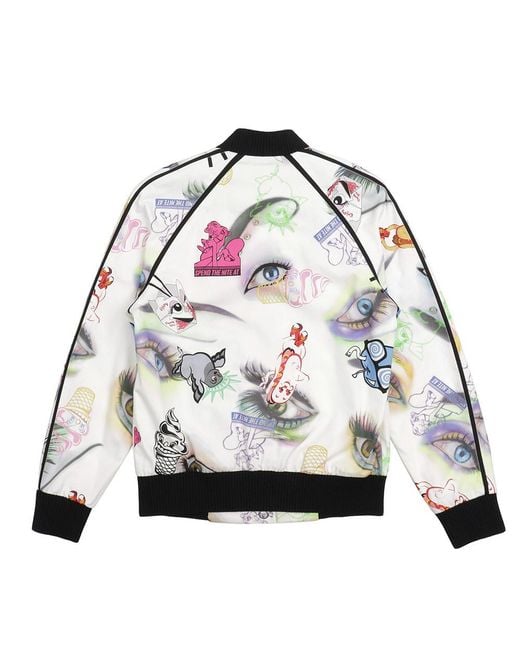 KENZO White Pattern Printed Baseball Jacket