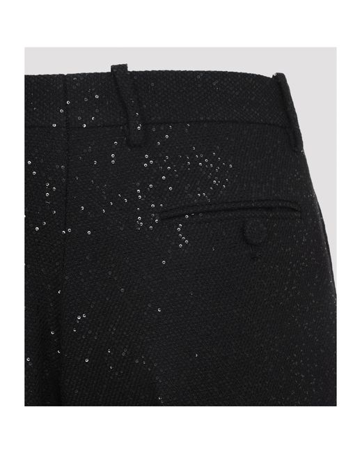 Tom Ford Black Sequined Tailored Straight Pants