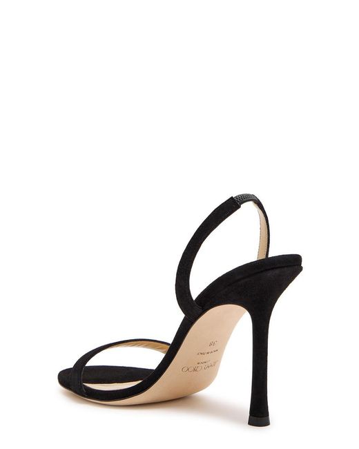 Jimmy Choo Metallic Jenn 100 Suede Slingback Sandals