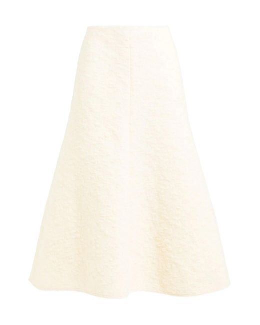 Chloé White Solidcolor Flared Skirt