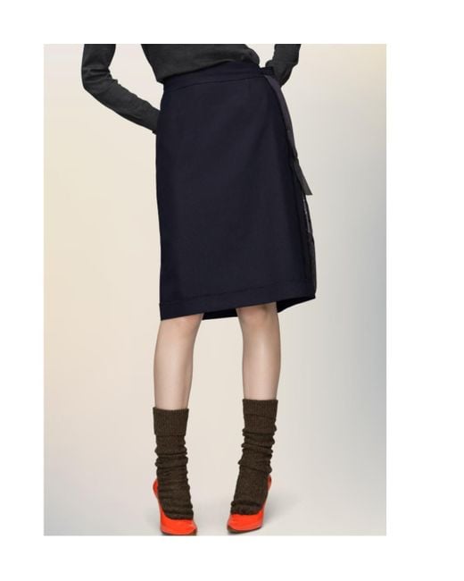 Maison Margiela Blue Midi Skirt