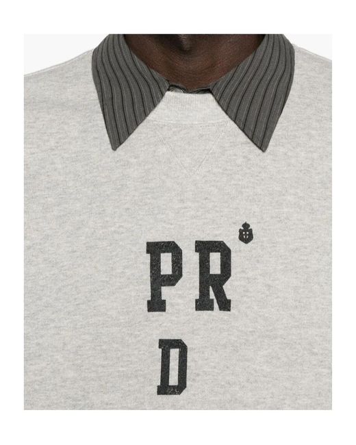 Prada White Logo-Embroidered Sweatshirt for men