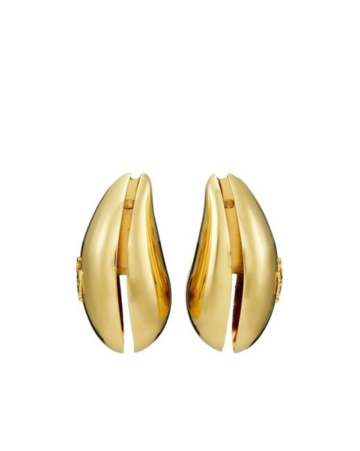 Tory Burch Metallic Wave Earrings