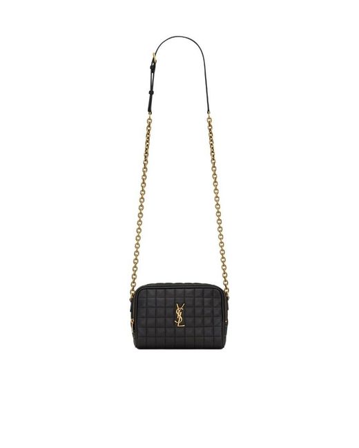 Saint Laurent White Cassandre Matelassé Carré Camera Bag