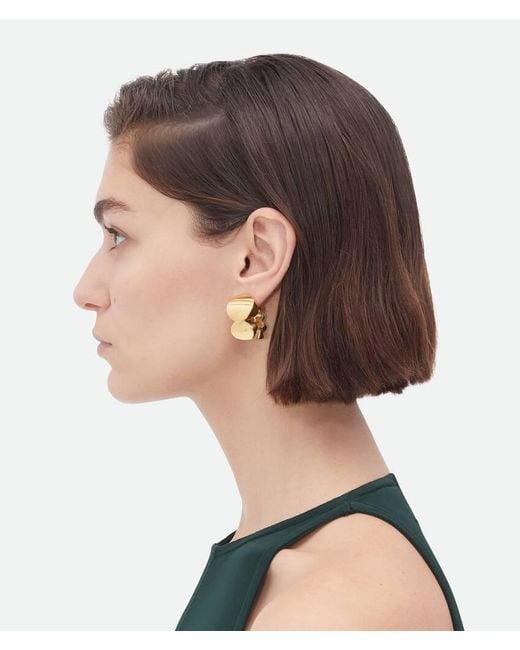 Bottega Veneta Metallic Polished Bijoux Sculpted Earrings