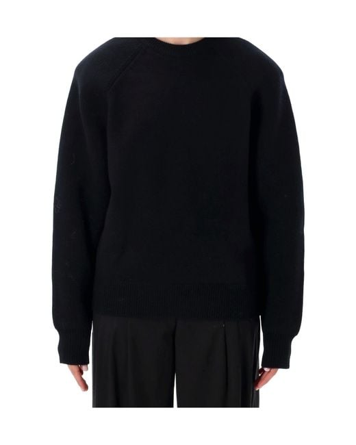 Frankie Shop Blue Lina Padded Shoulder Sweater