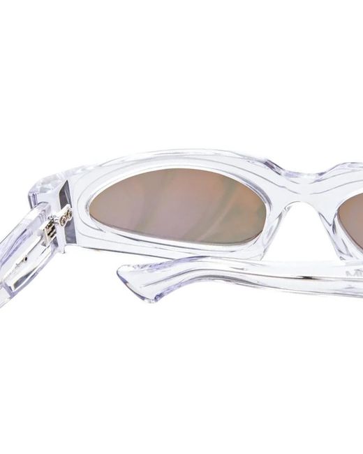 Kuboraum White Geometric Sunglasses