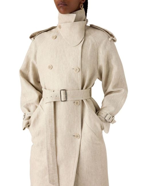 Max Mara Natural Long Belted Trench Coat