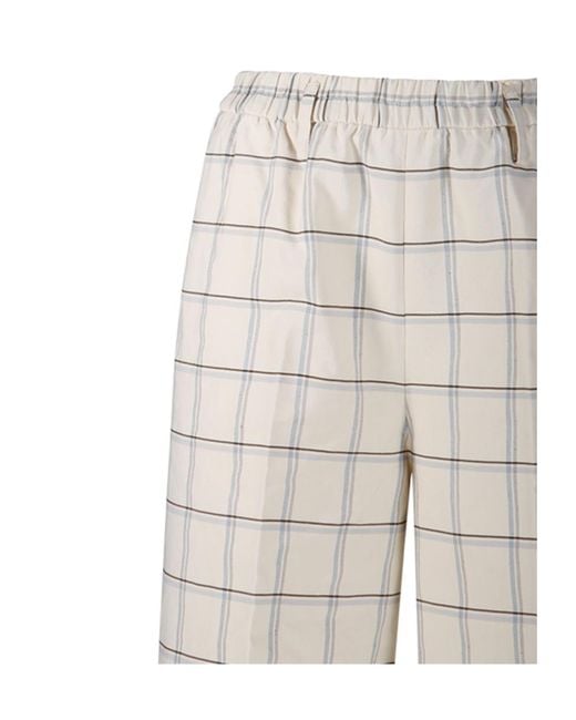 Forte_forte Gray Checked Trousers