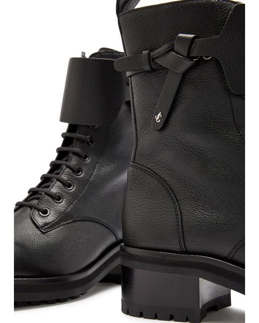 Jimmy Choo Black Rosabel 50 Grained Leather Ankle Boots