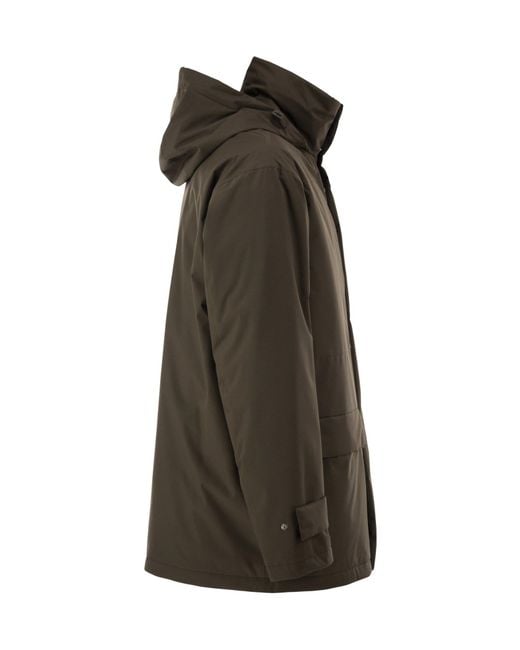 Herno Green Long-Sleeved Down Jacket for men
