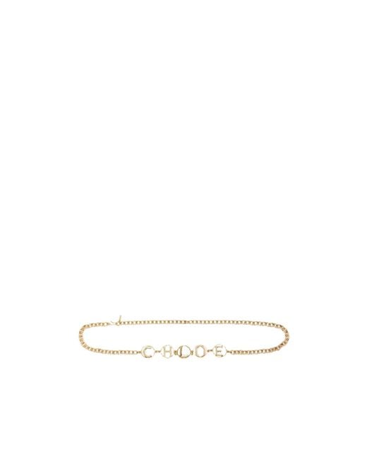 Chloé White Chain Belt
