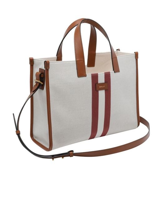 Bally Brown Stripe Easy Tote Bag