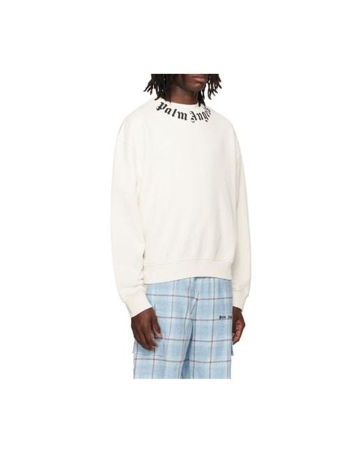 Palm Angels White Sweatshirts for men