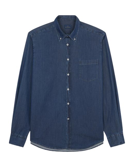 Paul & Shark Blue Long Sleeved Denim Shirt for men