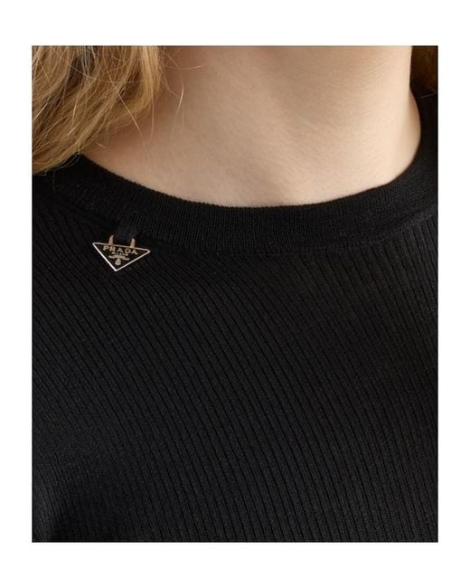 Prada Black Long-Sleeved Crewneck Jumper