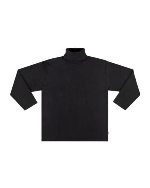 Area Black Roll-Neck Drop-Shoulder Top