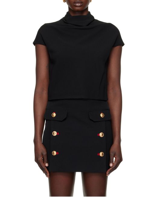 Versace Black Zip-Fastening Top
