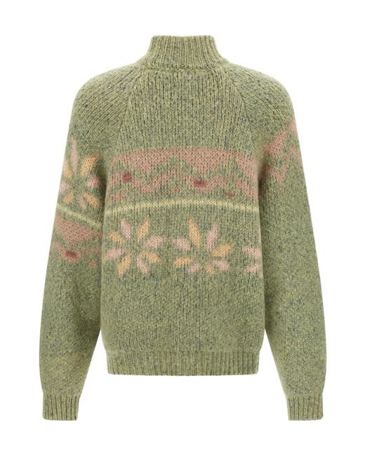 Magliano Green Ribbed Turtleneck Sweater for men
