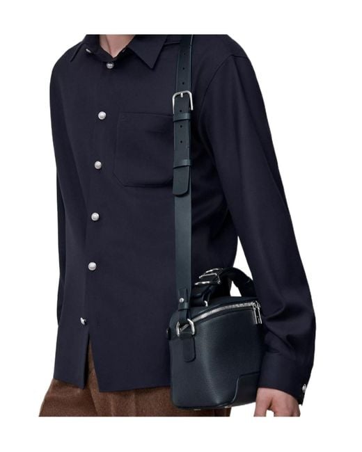 Dior Blue Archie Zipped Bag With Strap for men
