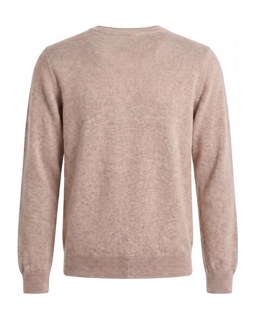 Peserico Brown Ribbed-Knit Crew-Neck Top for men