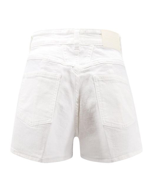 Closed White High-Rise Denim Shorts