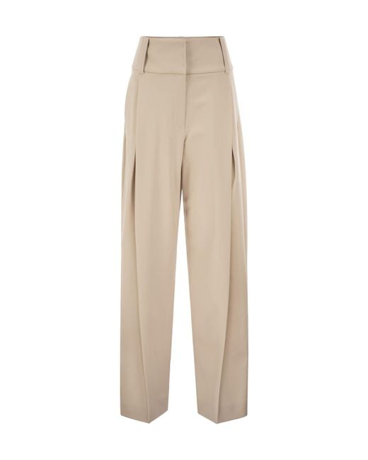 Sportmax Natural Casual Trousers With Belt Loops